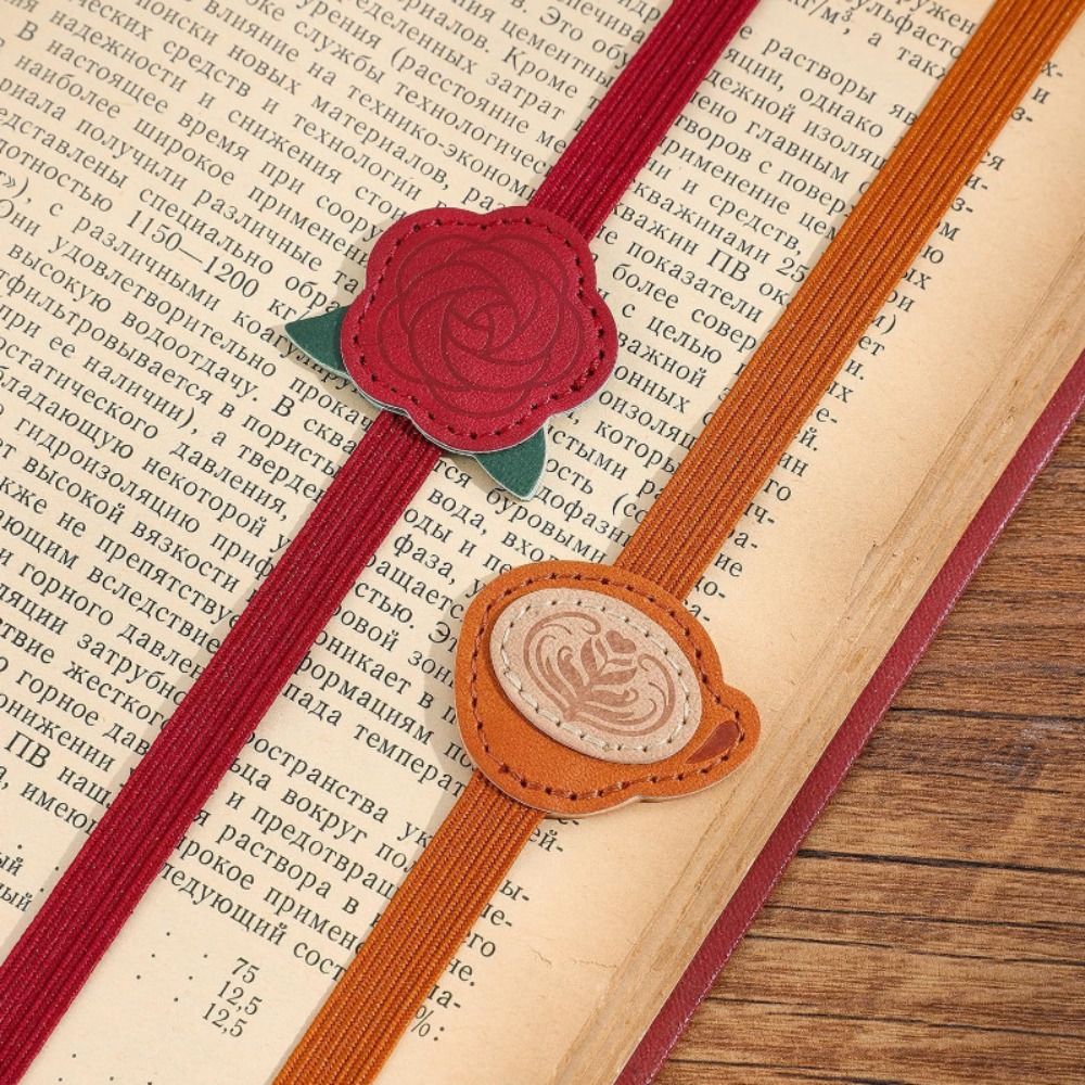 빈티지 탄성 밴드 가죽 북마크 분실 방지 다용도 PU  - Vintage Collectible Books 리뷰 및 가격