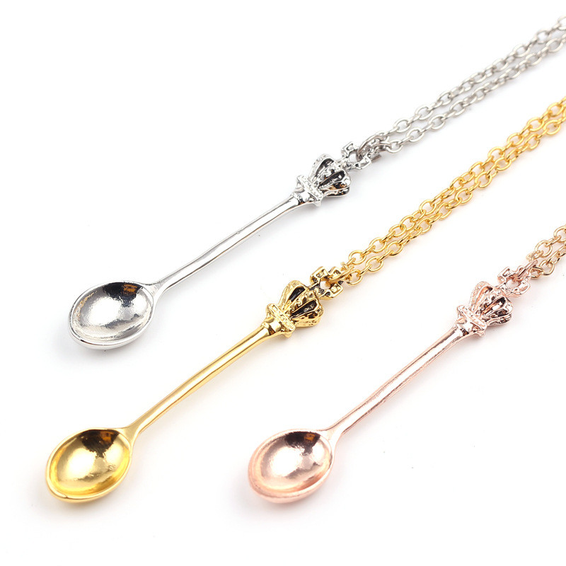 앨리스 빈티지 골드 크라운 스푼 펜던트 목걸이 합금 미 - Vintage Collectible Spoons 리뷰 및 가격